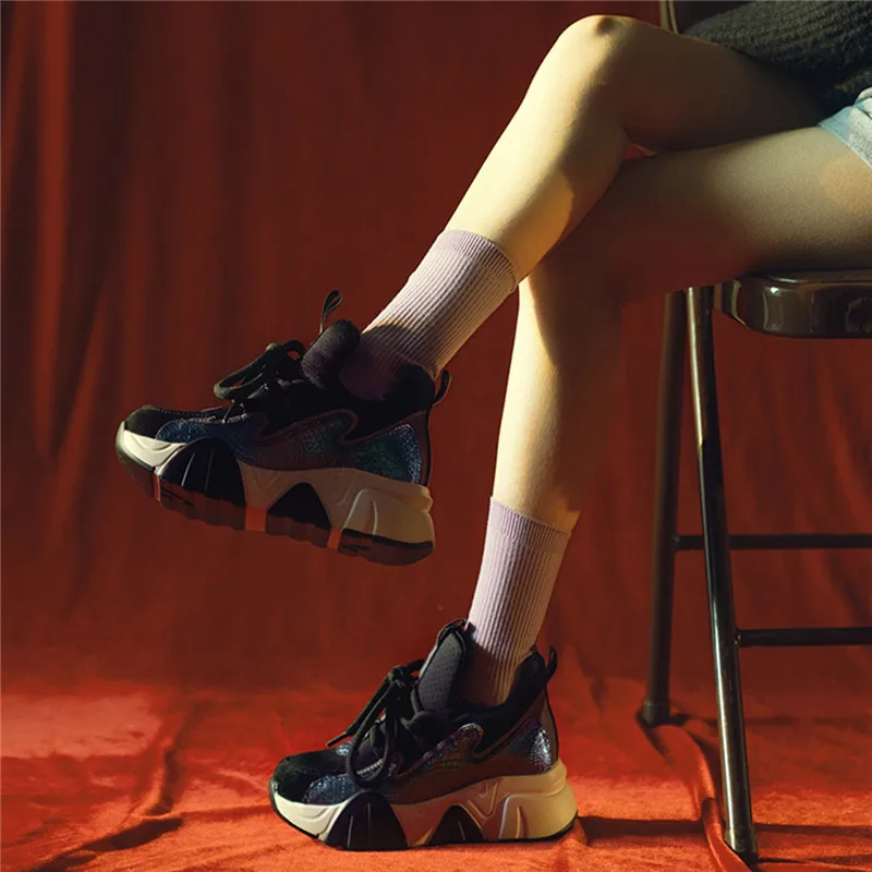 ASUMER/ новые кроссовки на плоской подошве; женская обувь на плоской подошве; Повседневная обувь из натуральной кожи без каблука на платформе на шнуровке женская обувь на плоской подошве