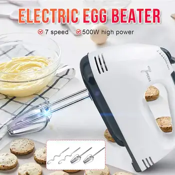 

500W Mini 7 Speed Dough Hand Mixer Food-Blender Multifunctional Handheld Food Processor Automatic Electric Kitchen Mixer Tool