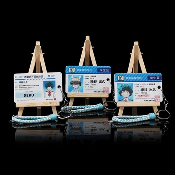 

Anime My Hero Academia serie Student card bus card set Acrylic Cards Holder Keychain Bag's Pendant Xmas Gifts
