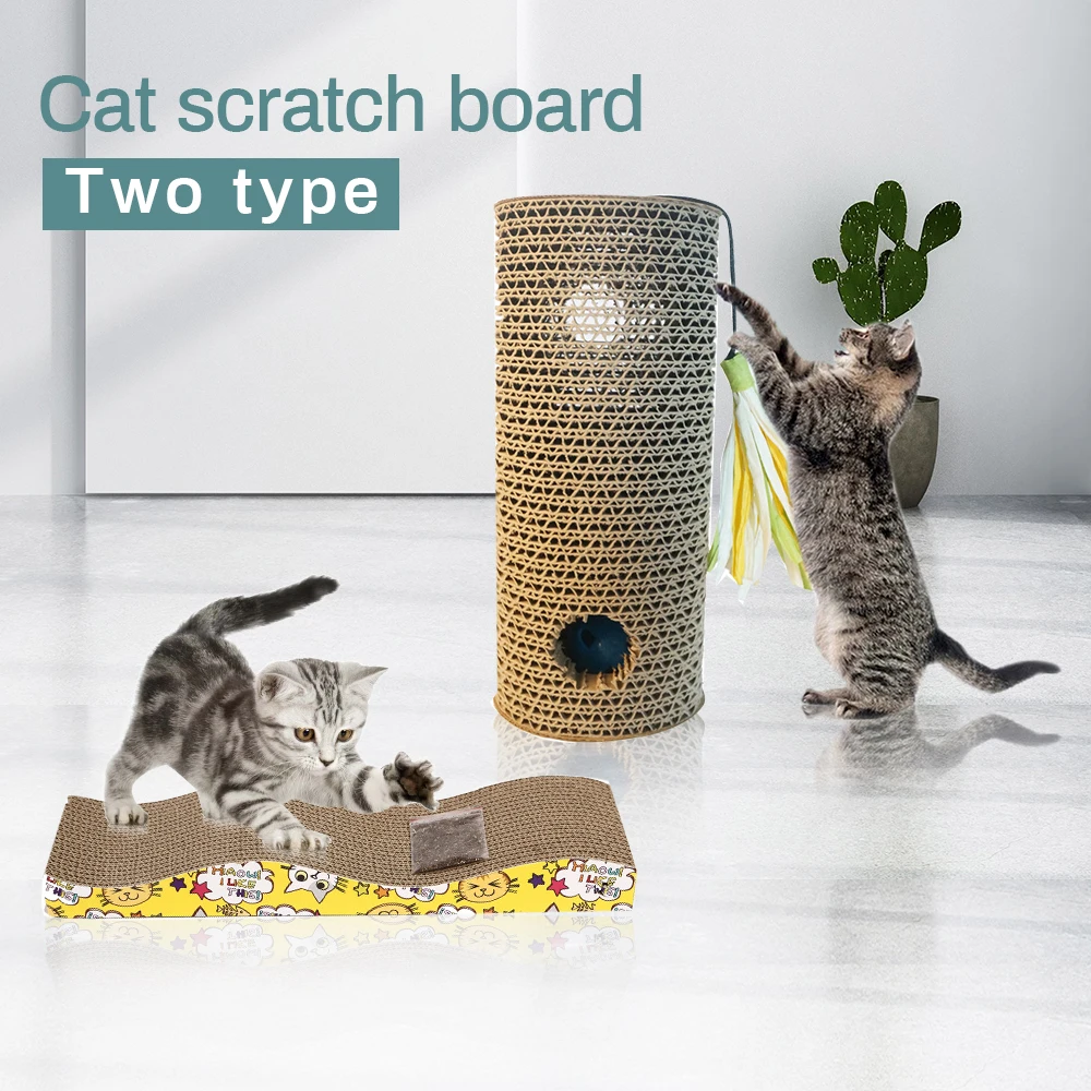Corrugated Paper Cat Scratcher Kitten Scratching Pad Board Mat Pet Cats Game Accessories | Дом и сад