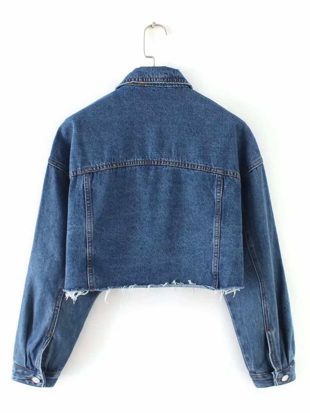 

Europe And America Retro Hem Flash Short Jeans Coat F2-055