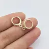 Eruifa 20pcs 12mm Earing Base Connector Linker Holder outer inner Brass Hoop Clip for Earring DIY 2 colors Nickle and Lead free ► Photo 2/6