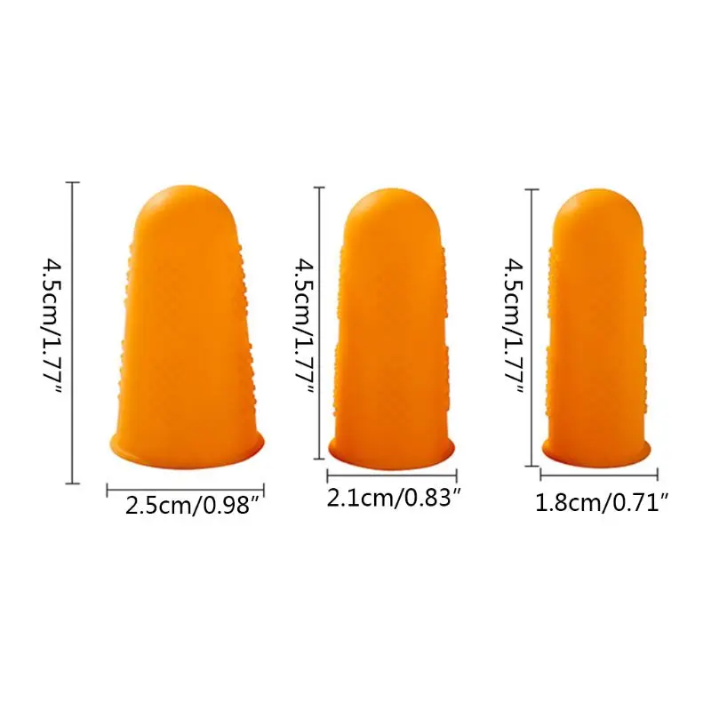 Non slip Silicone Finger Cover Cap Heat Insulation Finger Guard Protectors 5Pcs