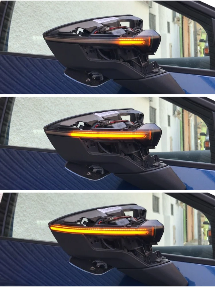 

For SEAT Leon III Mk3 5F 13-18 Ibiza KJ Mk5 V Arona 17-18 LED Dynamic Turn Signal Blinker Sequential Side Mirror Indicator Light