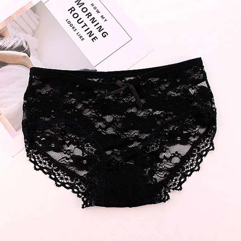 Fashion High Quality Women Panties Transparent Underwear Women Lace Soft Briefs Sexy Lingerie - Цвет: E