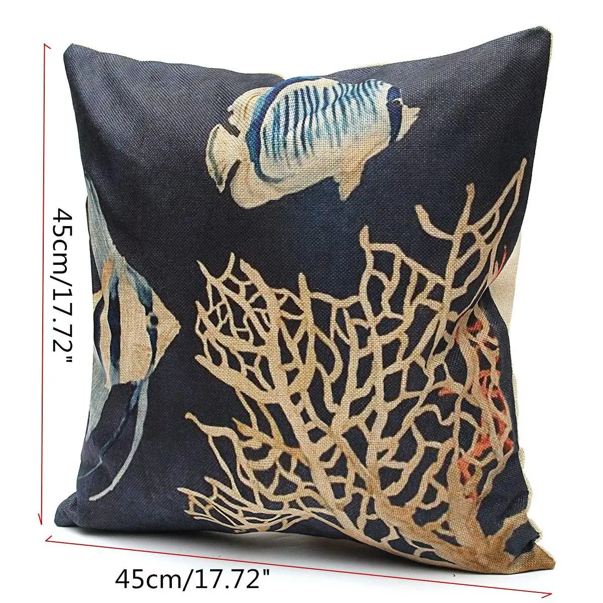 Sea Animal Printed Pillow Case Sofa Cushion Cover Throw Home Bedroom Car Decor 