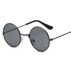 2021 Boy Girl Cute Small Shape Fashion Black Round Sunglasses Children Vintage Sunglasses UV Protection Classic Kids Eyewear