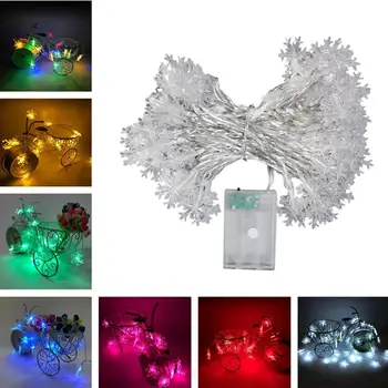 

40 LED 6 Meters Christmas Party Wedding Outdoor Decor Snowflake Light String