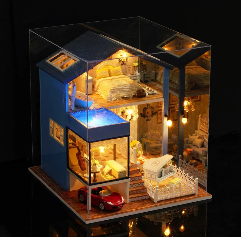 

DIY Hut Creative Hand-made Large House Art Model Super Hard Assembled Villa Gift