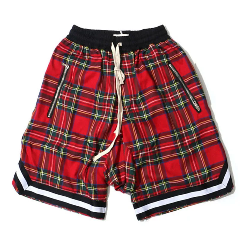 Шорты мужские полосатые клетчатые Бермуды для пляжа до колена Шорты карманы Высокое качество мужские s Повседневная мода уличная