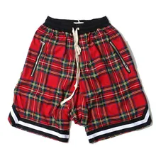 Шорты мужские полосатые клетчатые Бермуды для пляжа до колена Шорты карманы Высокое качество мужские s Повседневная мода уличная