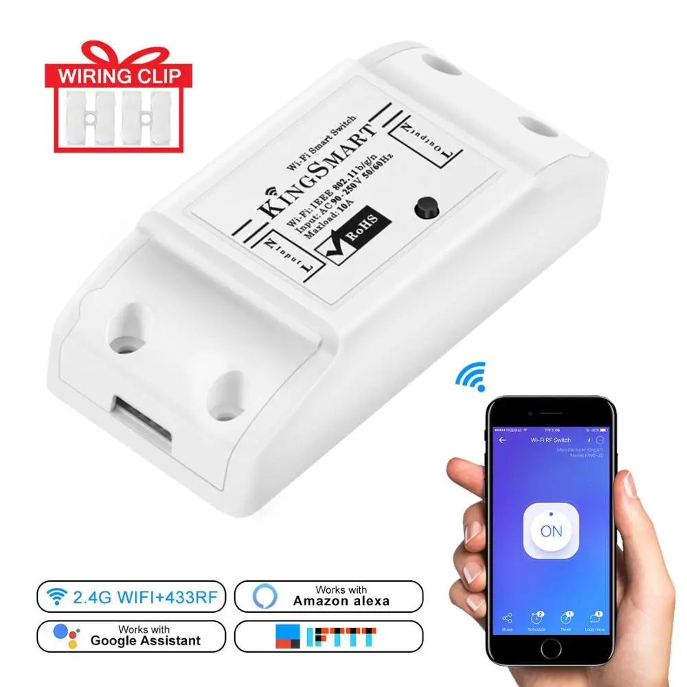 

RF WiFi Smart Switch 433Mhz RF Receiver Intelligent Remote Wireless Control For Smart Home Wifi Switch