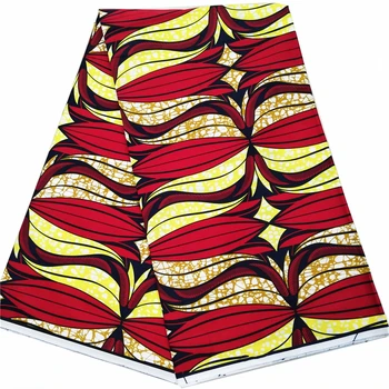 

high quality 6 yard Ankara fabric African real wax print guarantee veritable real wax cloth cotton tissue sewing material