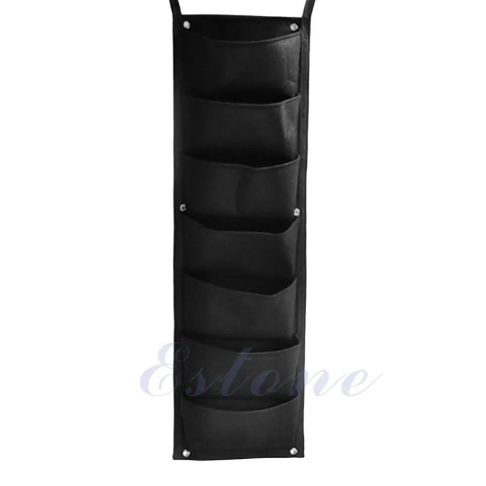 7-Pocket Indoor Outdoor Wall Balcony Herbs Vertical Garden Hanging Planter Grow Bag