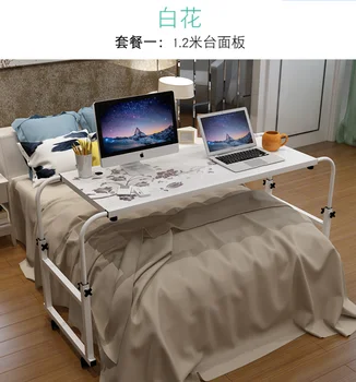 

Cross bed table bed with double computer desk table mobile lazy desk home bedroom