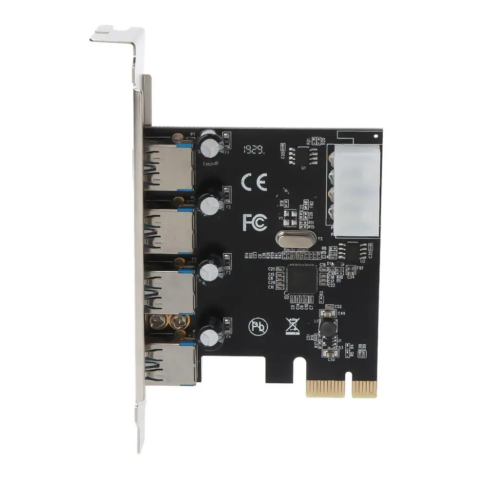 Адаптер расширения PCI E для концентратора USB 3 0 с 4 портами Express скорость 5 Гбит/с