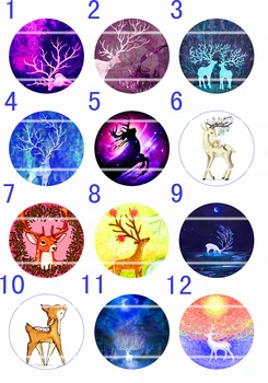 

Handmade Colorful picture Round Glass Cabochons Refrigerator magnet for Necklace Decoration and Phone Chain Accessaries354