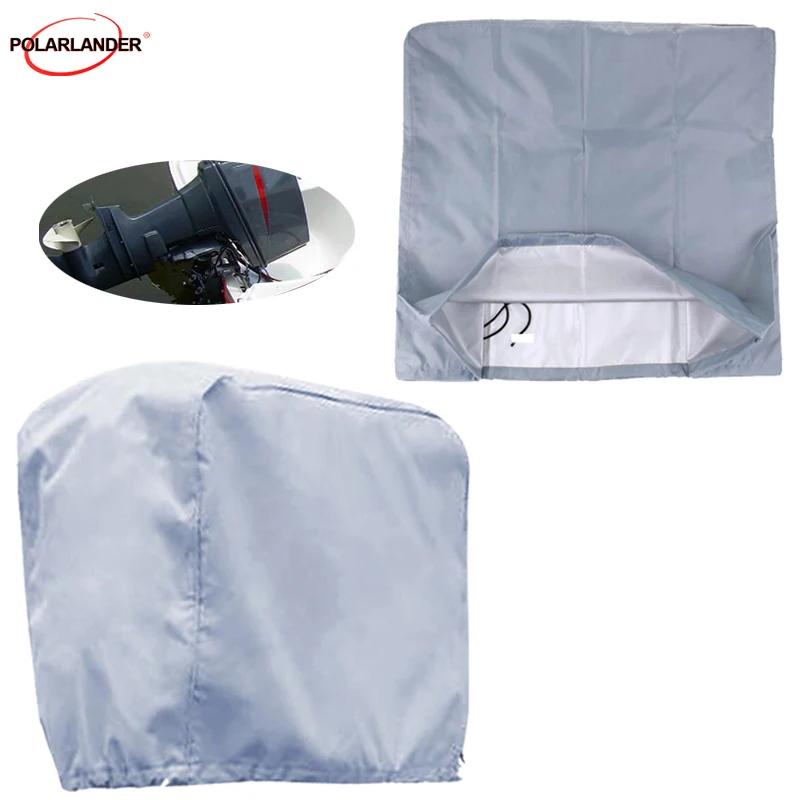 

Folding Boat Yacht Motor Cover Fits Up to 2.5-10 HP Grey Outboard Engine Sunshield Waterproof Oxford Fabric 210D Breathable