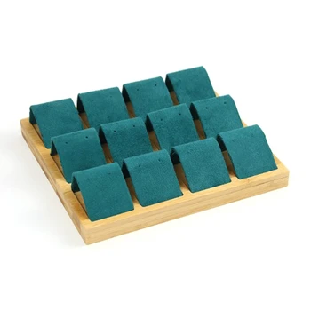 

12 Pair Earring Cards, Flannel/Wood Earrings Display Card Holder for Jewelry Accessory Display
