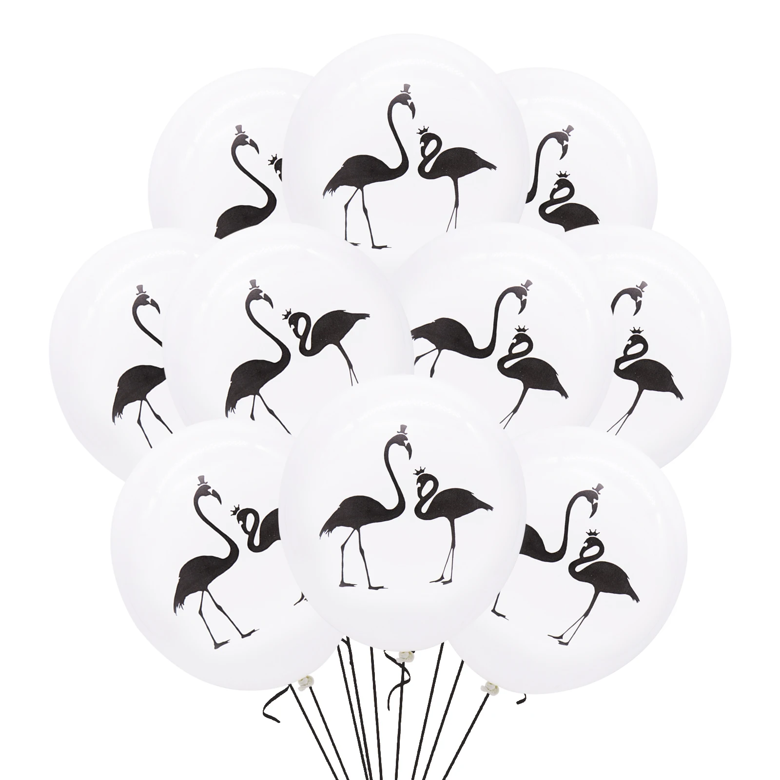 10pcs Black Flamingo Летние Гавайские вечерние бумажные тарелки и Соломки с ананасом Фламинго бинкин воздушный шар очки баннер украшения для тропического пляжа Вечерние - Цвет: 10pcs Black Flamingo