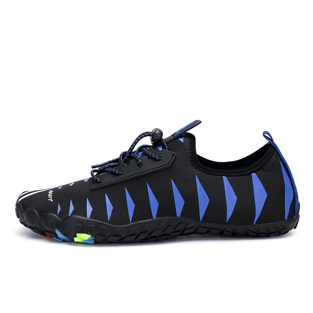 Кроссовки унисекс; обувь для плавания; быстросохнущая Водонепроницаемая спортивная обувь; нескользящая обувь для мужчин и женщин; пляжная обувь для плавания; обувь для кемпинга - Цвет: Black Blue