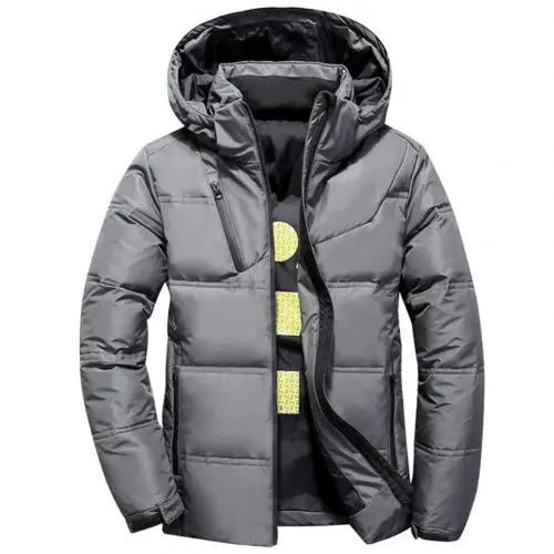 Light Gray 11,11 Элегантное зимнее пальто, куртка Dicken Mantel Schnee Rot Schwarz Parka myennlichen Warme, верхняя одежда, куртка, пальто, рождественский подарок для мужчин - Цвет: Light Gray