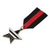 Tissu rayé Badge broche couronne étoile médaille Milirtay uniforme Corsage ► Photo 3/6
