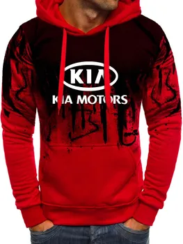 

Hoodies Men KIA Car Logo Print Sweatshirt Spring Autumn Gradient Men Hoodie hip hop harajuku Casual Hoody tracksuit