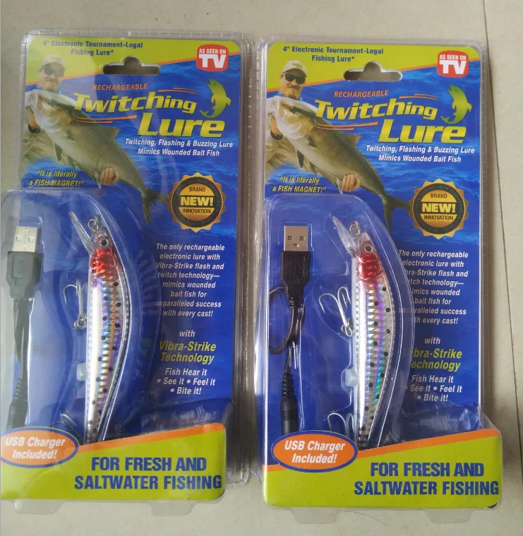 

Charging minnow Electric lure hard Bait USB Rechargeable Luminous Tremor Floating Water Long-range Freshwater sea fishing bait