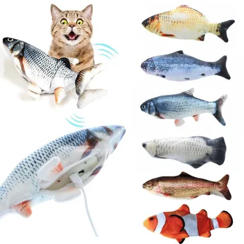 

Electric Interactive Cat Wagging Fish Realistic Plush Catnip Fish Mint Toys Wagging Fish Catnip For Pet
