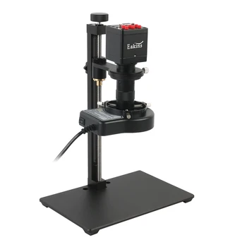 

1080P HDMI VGA Microscope Camera For Industry Lab PCB USB Output Video Recorder C-Mount Lens LED Ring Light Stand