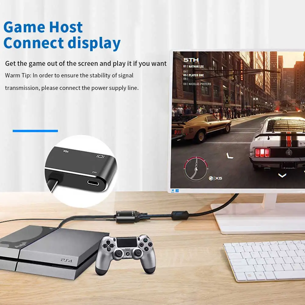 5 в 1 usb type C до 4K HDMI концентратор 1080P VGA USB 3,0 порт+ USB C порт(PD) конвертер для ноутбука Macbook переключатель