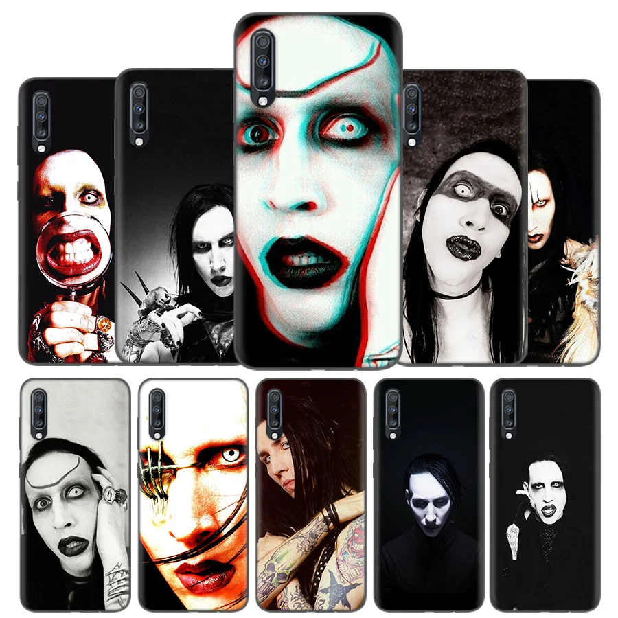 

Silicone TPU Case Cover For Samsung Galaxy A50 A80 A70 A60 A40 A30 A20 A20e A10 A9 A8 A7 A6 Plus 2018 Note 10 9 8 Marilyn Manson