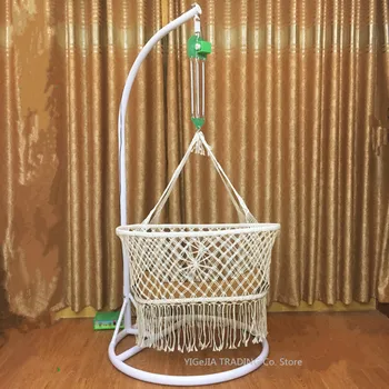 

Electric Baby Bassinet with Steel Frame, Infant Hanging Cradle Controller Kit for Newborn, Up and Down Swing
