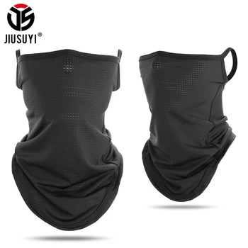 

Breathable Bandana Mesh Half Face Scarf Triangle Hanging Ear Tube Scarves Ice Silk Neck Gaiter Cover Smooth Headband Men Women