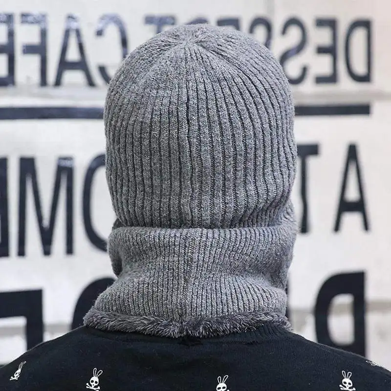 Многофункциональная вязаная шапка, Балаклава, маска, зимние шерстяные шапки для взрослых мужчин и женщин, шапочки, плотная маска