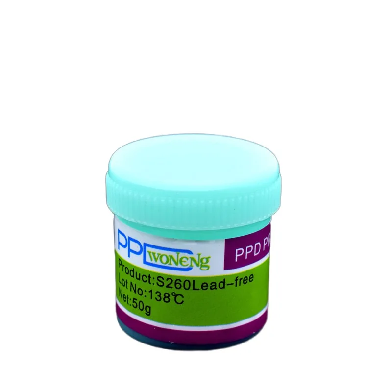 PPD Lead-Free Welding Solder Paste Low Temperature Melting Point 138 /183°C For iPhone A8 A9 A10 A11 CHIP Special Tin Pulp mechanic 10cc no clean flux for soldering liquid paste iphone cpu demolition special bga rework welding oil needle