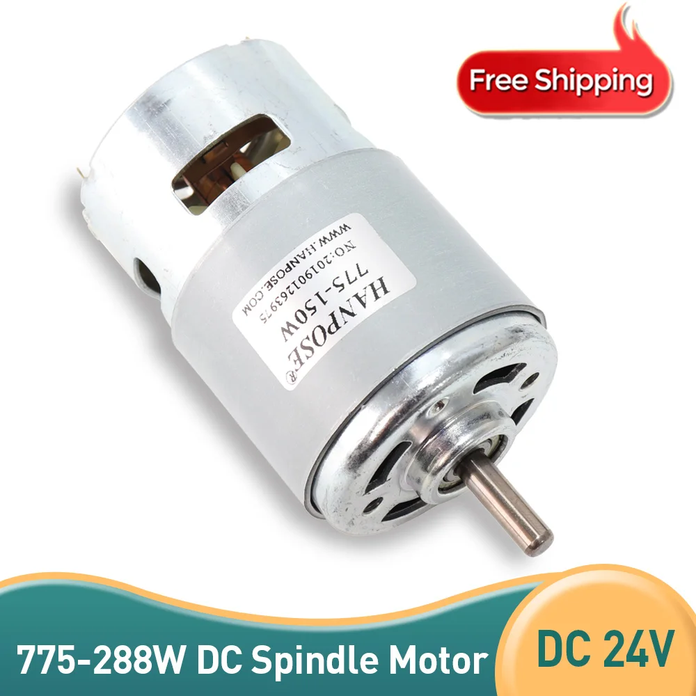 Durável dc Lawn Mower Motor Motor de Escova com Rolamentos de Esferas 288w 12000 Rpm 24v