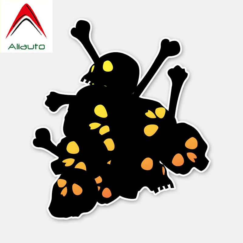 

Aliauto Personality Car Sticker Automobile Accessories Bone Pile Skull Head Motorcycle PVC Decal,14cm*12cm