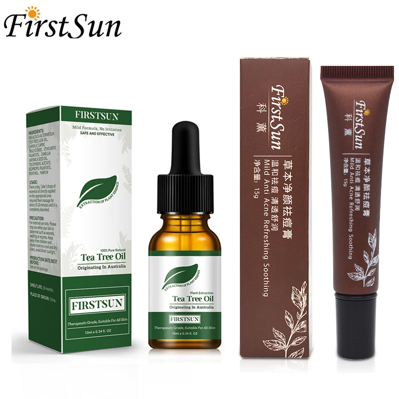 

Tea Tree Oil Acne Treatment Face Cream Anti Acne Scar Removal Pimple Moisturizing Whiten Oil-control Shrink Pores Skin Care