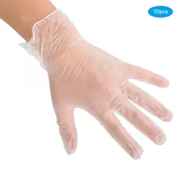 

50pcs/set Disposable Gloves Latex PVC Protective Anti-Slip Gloves for Beauty Salon Nail Art Therapy Tools