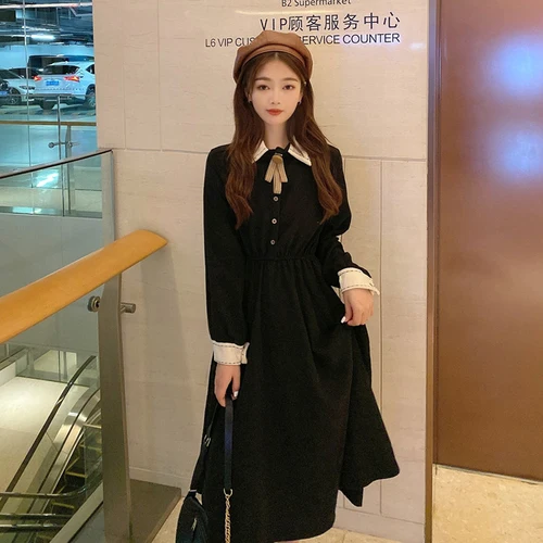 Fairy Vintage Dress Women Autumn Long Sleeve Retro French Elegant Dress Female Casual Party One Piece Dress Korean 21 Autumn Dresses Aliexpress