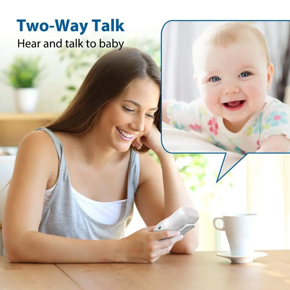 2.4Ghz Wireless Baby Monitor Small Portable Audio Baby Monitor Two-way Audio Function Intercom Rechargeable Battery wireless baby monitor