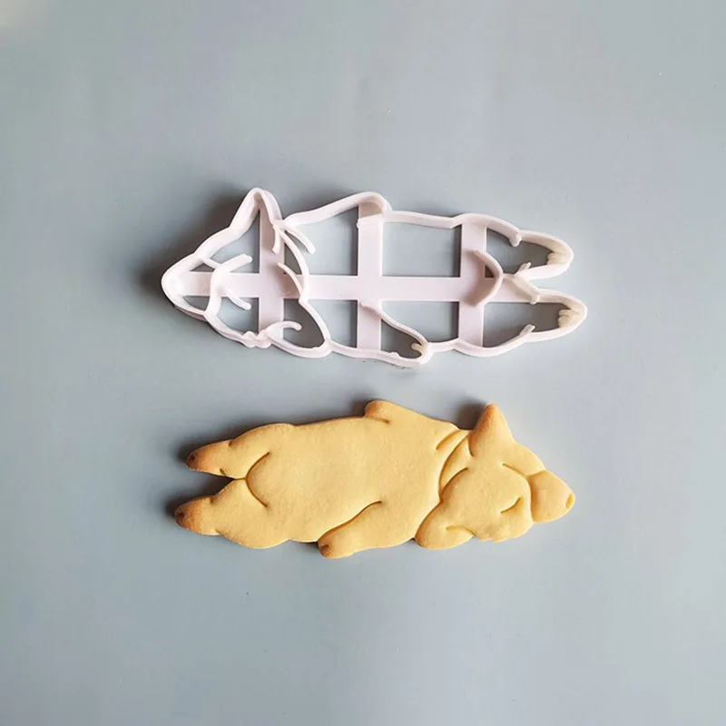 Set of 3 cute corgi cookie stamps: add fun animal shapes to your baking creations