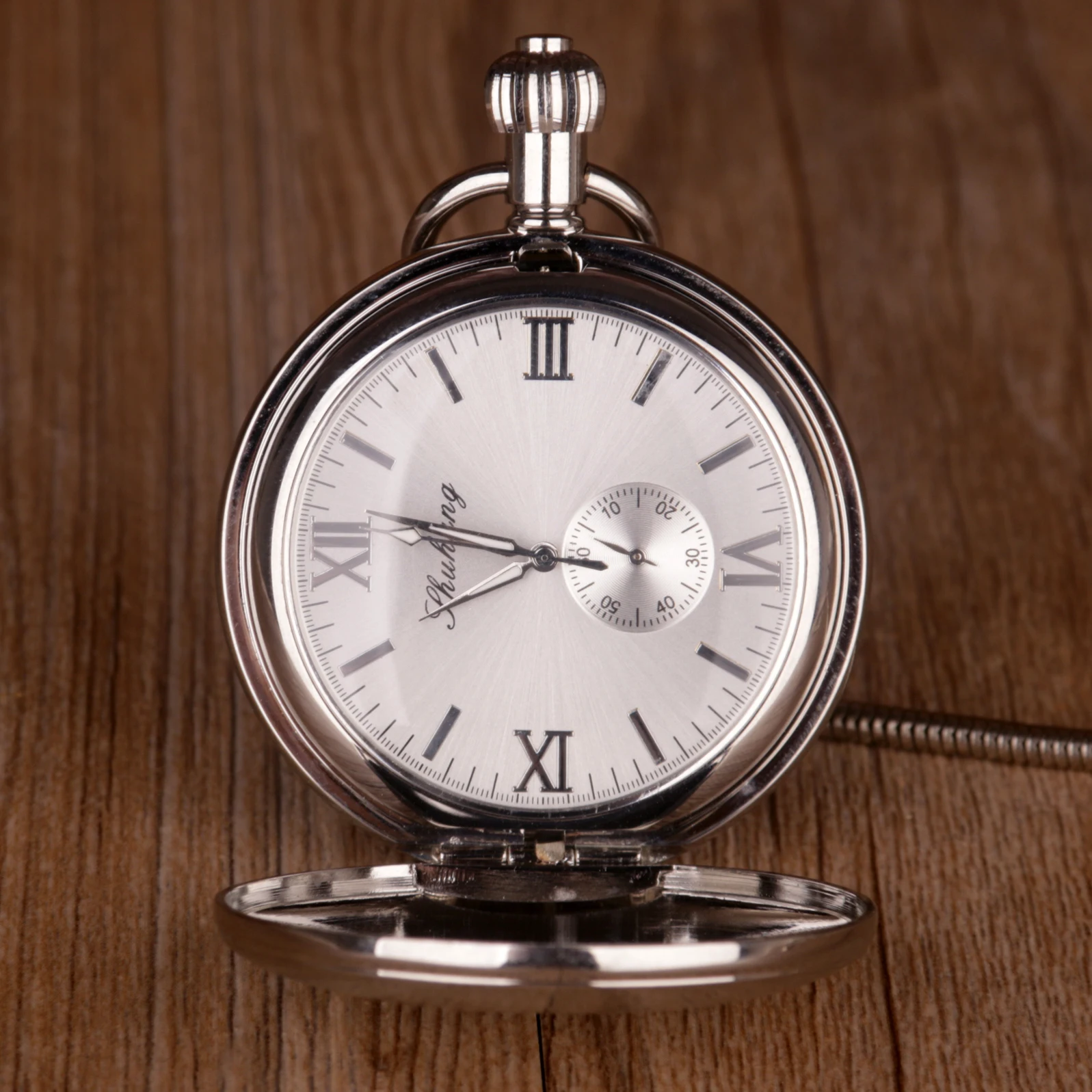 New Vintage Design Skeleton Mechanical Pocket Watches Men Women Roman Pocket Watches With Fob Chain Gift for Men Women