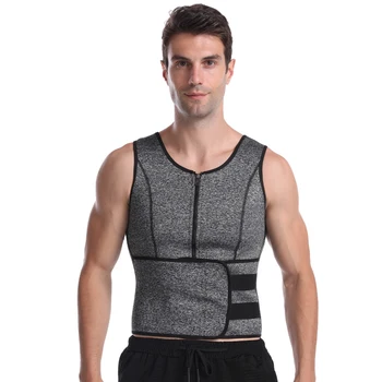 

Men Waist Trainer Adjustable Belt Loss Weight Workout Fitness Spandex Gym Zipper Sports Corset Sweat Sauna Yoga Shaping Vest