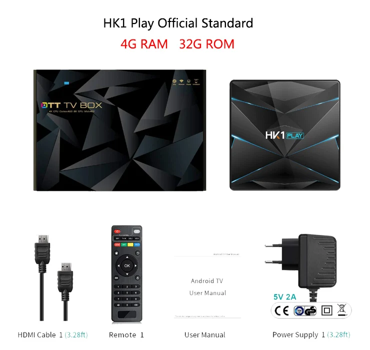 4G RAM 32G ROM HK1 Play tv Box 2G 16G/4G 32G/4G 64G WiFi 2,4G/5G HDMI S905X2 четырехъядерный 3,0 USB AV RJ45 TF HK1Play Android 9,0 мини-ПК - Цвет: 4G RAM 32G ROM