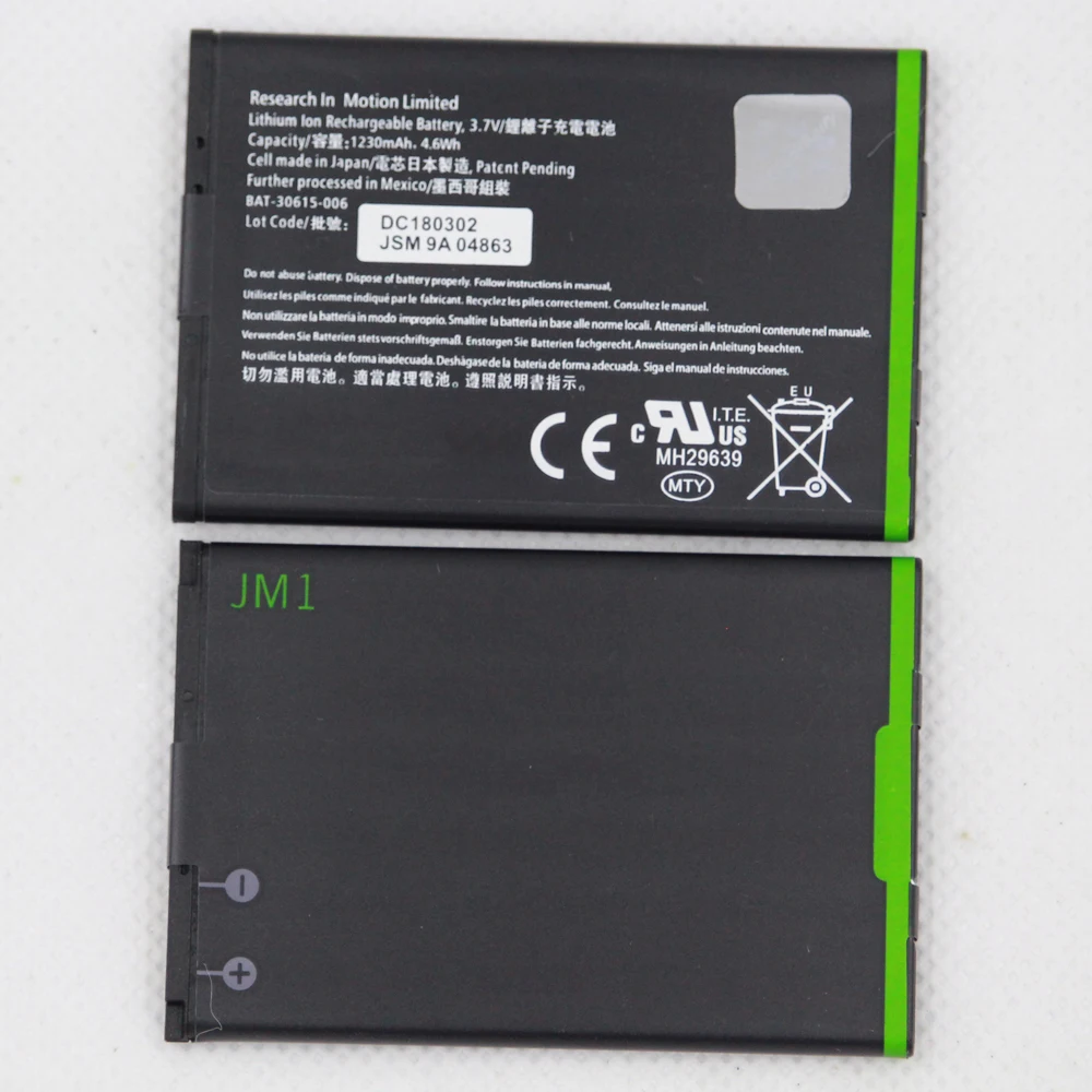 Batteria 20 Pz/Lotto 1230Mah J-M1 Jm1 Per Blackberry Bold 9900 9790 9930 Torcia 9850 9860 Jm1 Batteria