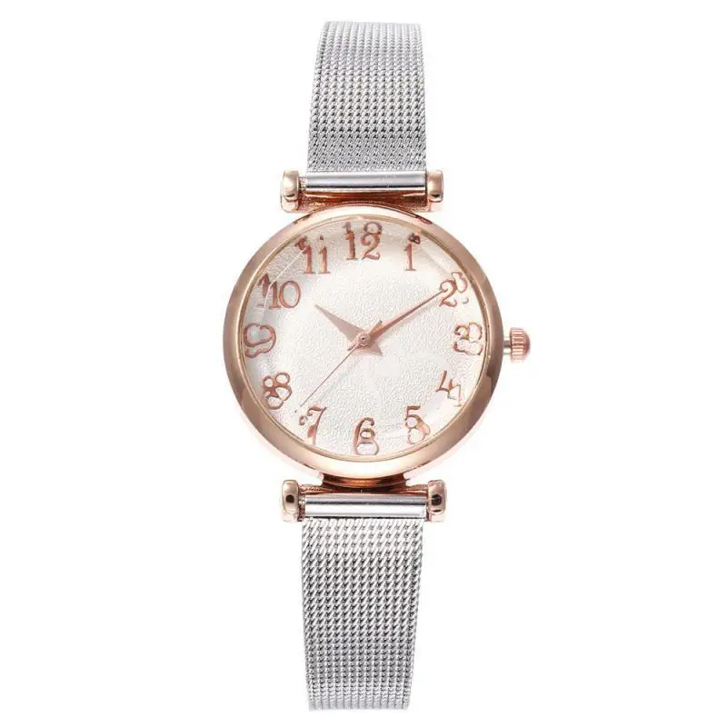 

New Style Korean-style Bracelet Watch Ulzzang Versatile 12 With Numbers WOMEN'S Watch Casual Students Mesh Belt Creative