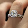 Wedding Engagement Rings Set For Women All Size Rose Gold Color AAA+Cubic Zircon Classic Fashion Jewelry SR531-M ► Photo 3/6